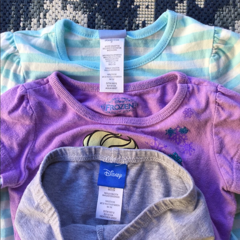 Disney Frozen Girls Sz 2T Outfit/LS Top Bundle❄️💜 - Picture 2 of 3